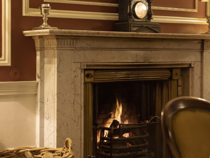 Thainstone House Lounge Fireplace Portrait
