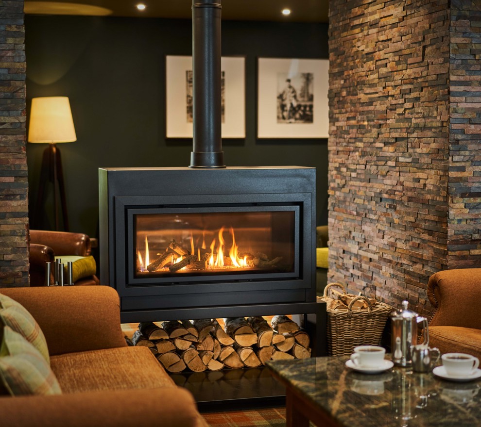 Isle Of Mull Hotel And Spa Fire With Coffee Set Up