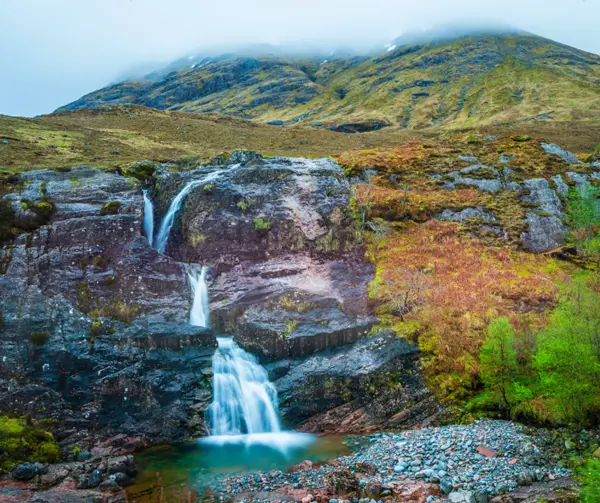 Three Waters Waterfall Near Glencoe