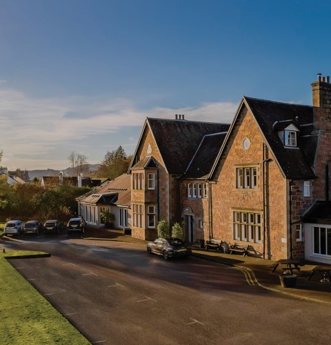 Exterior of Loch Fyne Hotel & Spa in Inveraray, Argyll, Scotland, a traditional stone building offering Inveraray hotels and accommodation near Loch Lomond. ?? ''